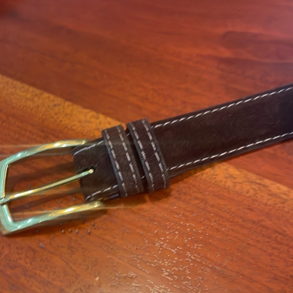 J Hilburn brown suede belt size 37